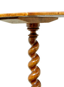 19th Century Scandinavian Burr Elm Octagonal Side Table — thumbnail 4