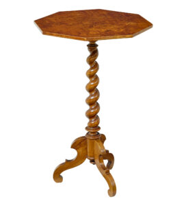 19TH CENTURY SCANDINAVIAN BURR ELM OCTAGONAL SIDE TABLE