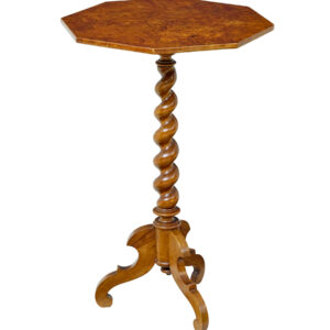 19TH CENTURY SCANDINAVIAN BURR ELM OCTAGONAL SIDE TABLE