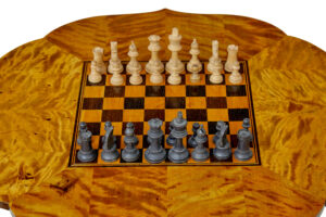 Swedish 19th Century Inlaid Birch Games Table — thumbnail 2