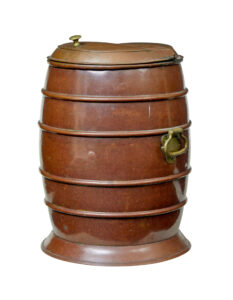 19TH CENTURY COPPER AND BRASS WATER BARREL