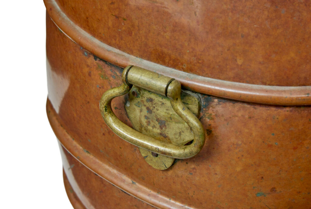 19th Century Copper and Brass Water Barrel — image 2