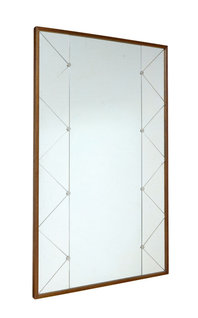 Large Mid Century Swedish Harlequin Mirror