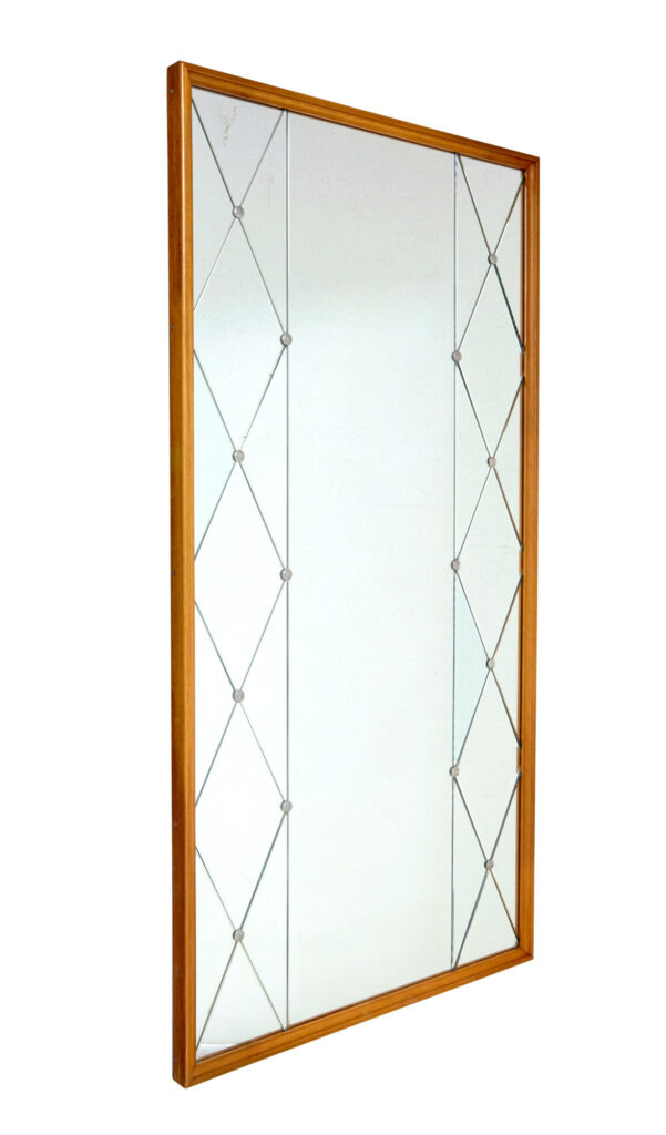 Mid 20th Century Swedish Segmented Bedroom Mirror — image 2