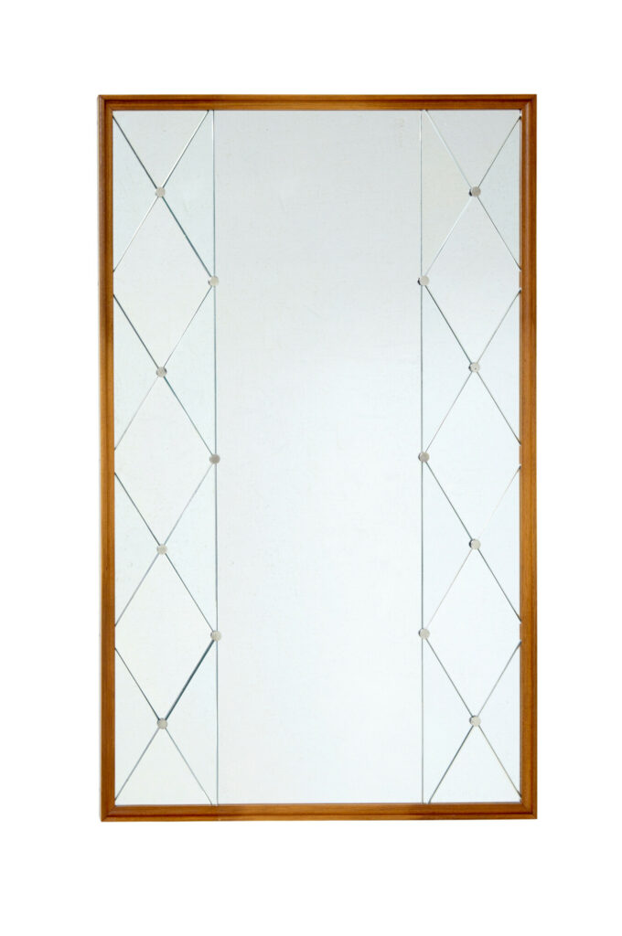 Scandinavian Mid Century Segmented Harlequin Wall Mirror