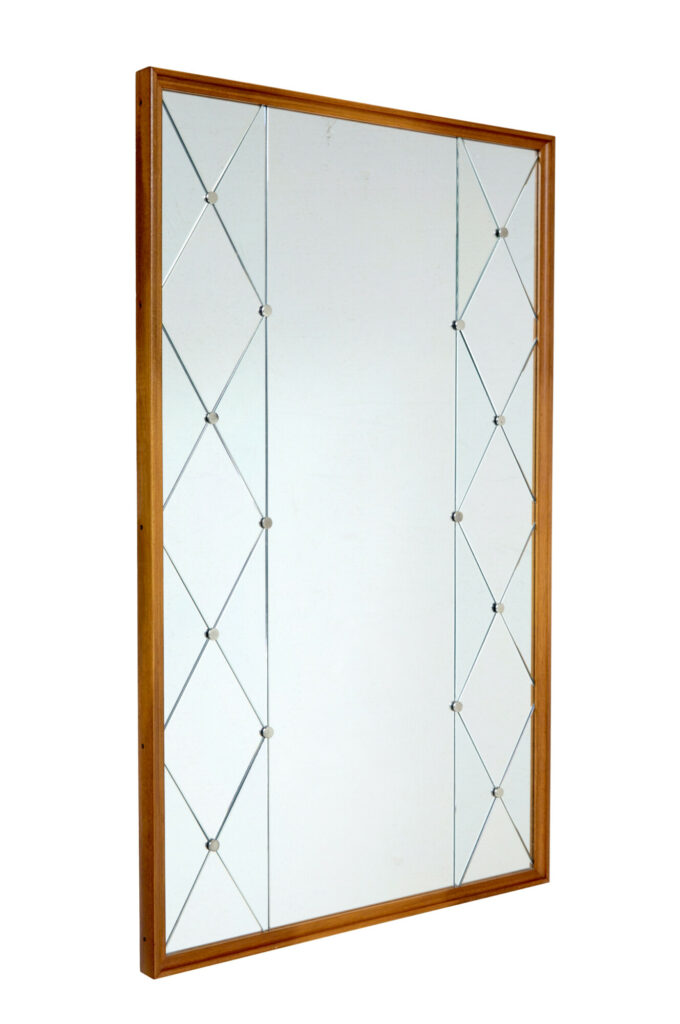 Scandinavian Mid Century Segmented Harlequin Wall Mirror — image 4