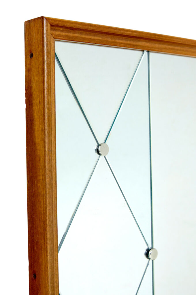 Scandinavian Mid Century Segmented Harlequin Wall Mirror — image 3