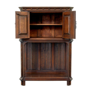 Early 20th Century Carved Oak Renaissance Revival Cupboard — thumbnail 5