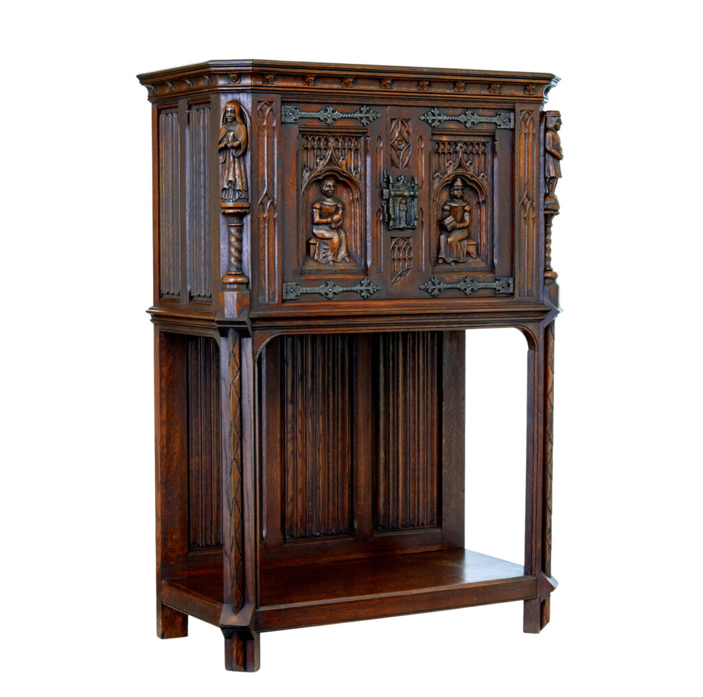 Early 20th Century Carved Oak Renaissance Revival Cupboard