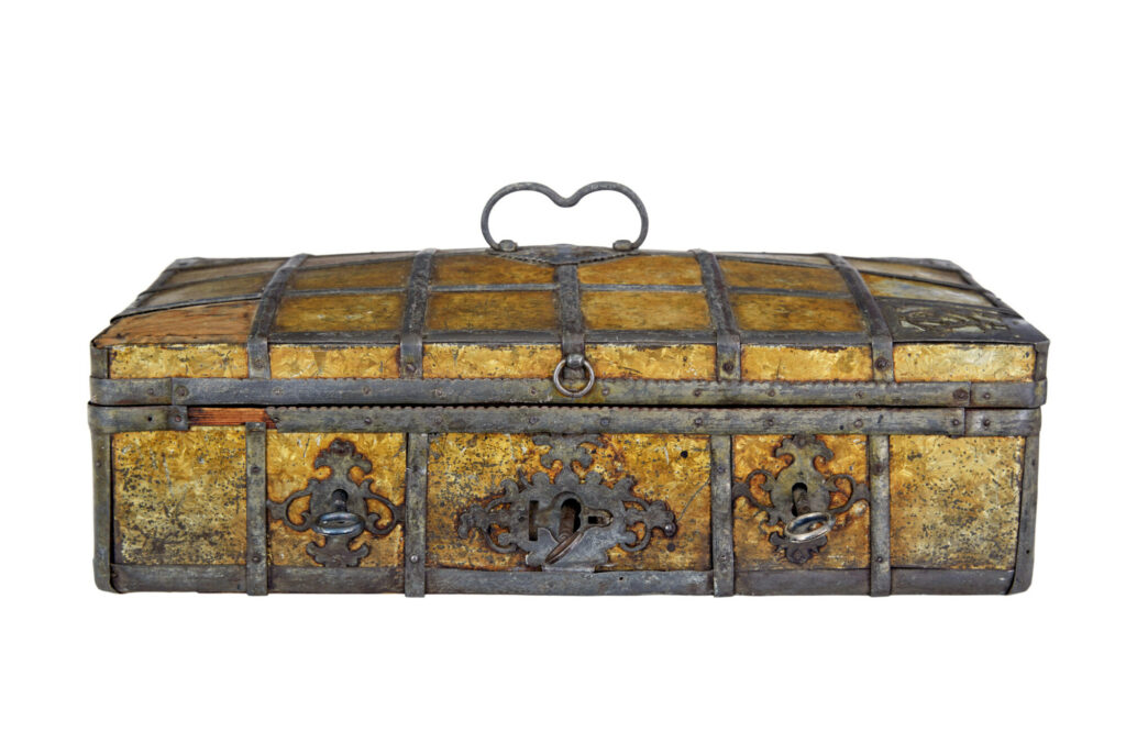 Late 18th Century Scandinavian Metal Bound Box