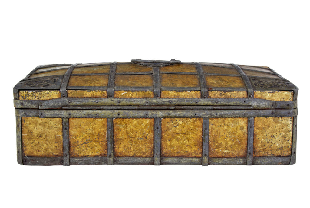 Late 18th Century Scandinavian Metal Bound Box — image 9