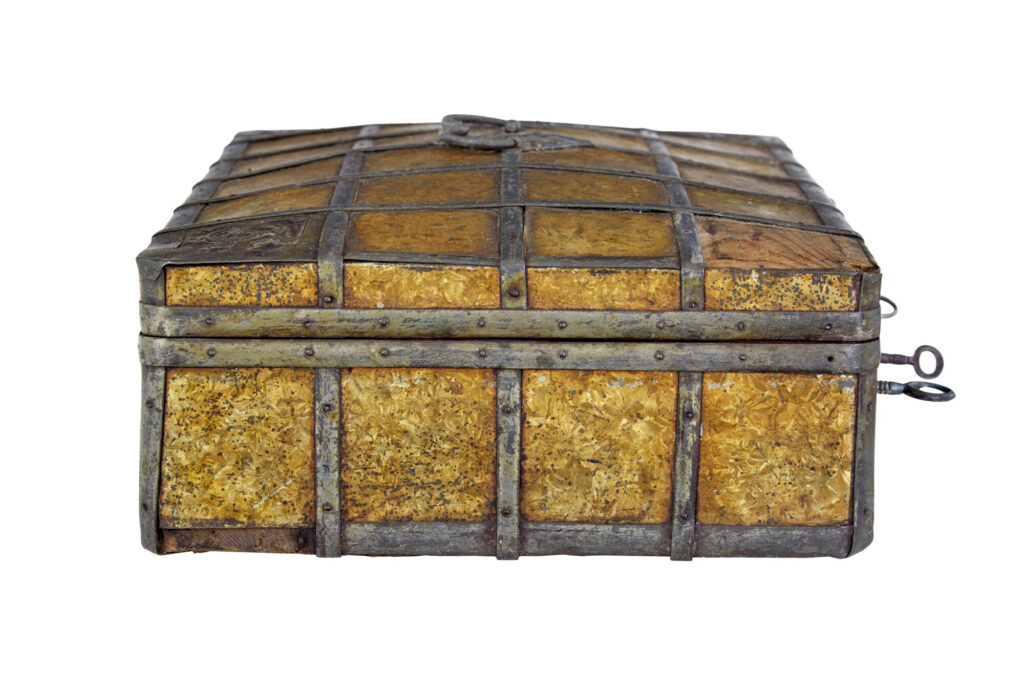 Late 18th Century Scandinavian Metal Bound Box — image 8