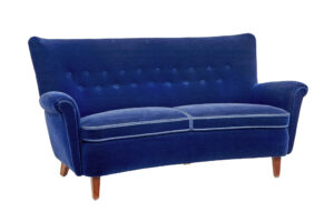 Fine Mid 20th Century Blue 3 Piece Suite — thumbnail 7