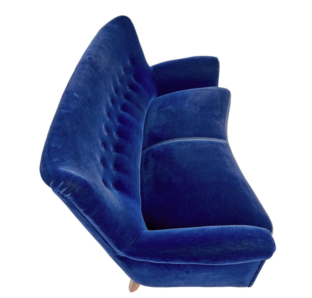 Fine Mid 20th Century Blue 3 Piece Suite — image 4