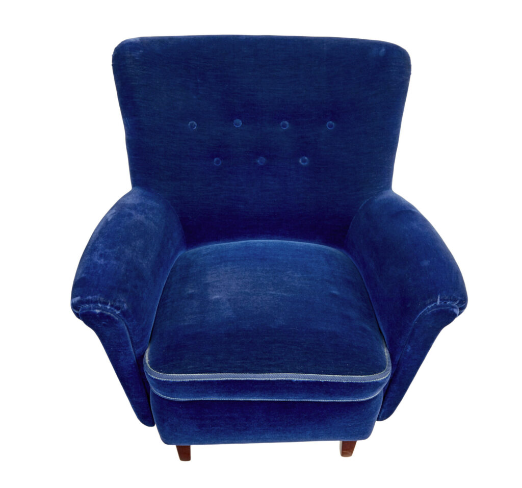 Fine Mid 20th Century Blue 3 Piece Suite — image 3