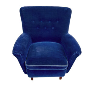 Fine Mid 20th Century Blue 3 Piece Suite — thumbnail 3