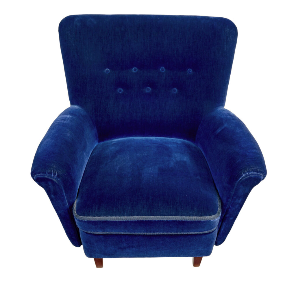 Fine Mid 20th Century Blue 3 Piece Suite — image 2