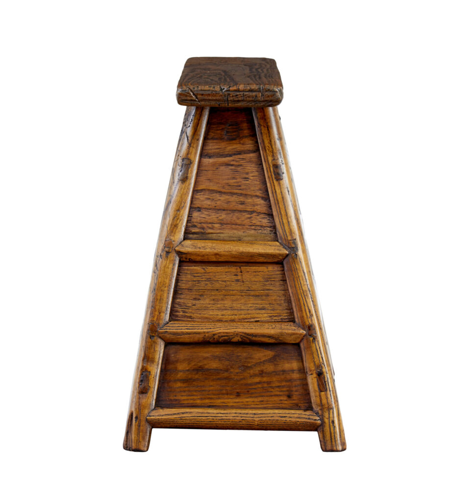 Small 19th Century Elm Table Top Chest of Drawers — image 2