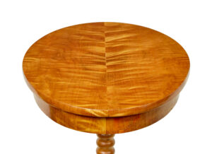 Swedish 19th Century Carved Birch Occasional Table — thumbnail 4
