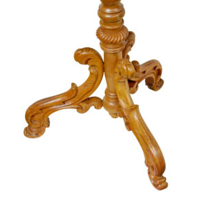 Swedish 19th Century Carved Birch Occasional Table — thumbnail 3