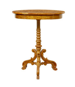 SWEDISH 19TH CENTURY CARVED BIRCH OCCASIONAL TABLE