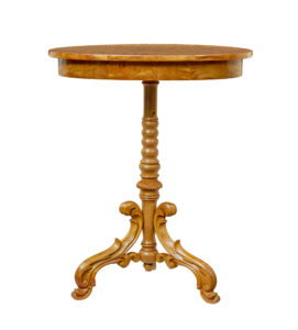 Swedish 19th Century Carved Birch Occasional Table — thumbnail 7