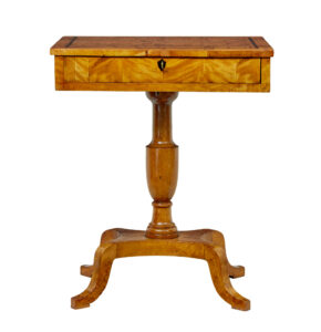 SWEDISH 19TH CENTURY INLAID EMPIRE REVIVAL BIRCH SIDE TABLE