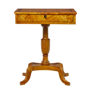 SWEDISH 19TH CENTURY INLAID EMPIRE REVIVAL BIRCH SIDE TABLE