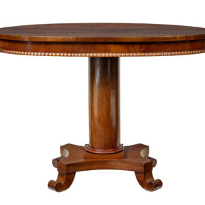19TH CENTURY SCANDINAVIAN FLAME MAHOGANY OVAL TABLE