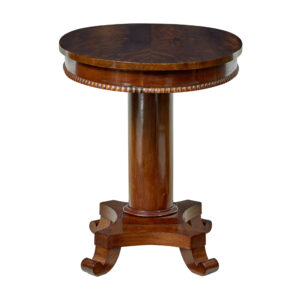 19th Century Scandinavian Flame Mahogany Oval Table — thumbnail 7