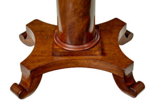 19th Century Scandinavian Flame Mahogany Oval Table — thumbnail 6