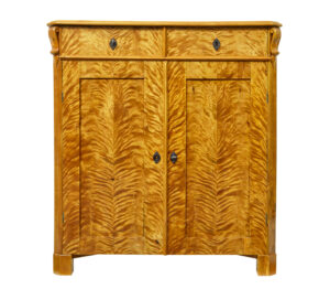 19th Century Swedish Tiger Birch Cupboard — thumbnail 6