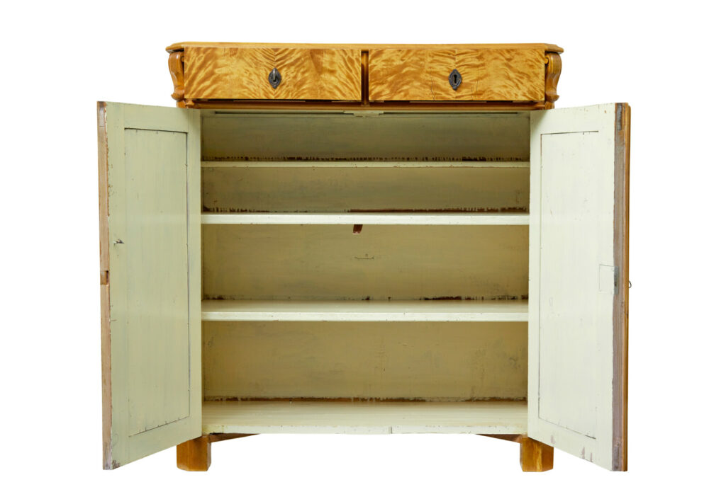 19th Century Swedish Tiger Birch Cupboard — image 5