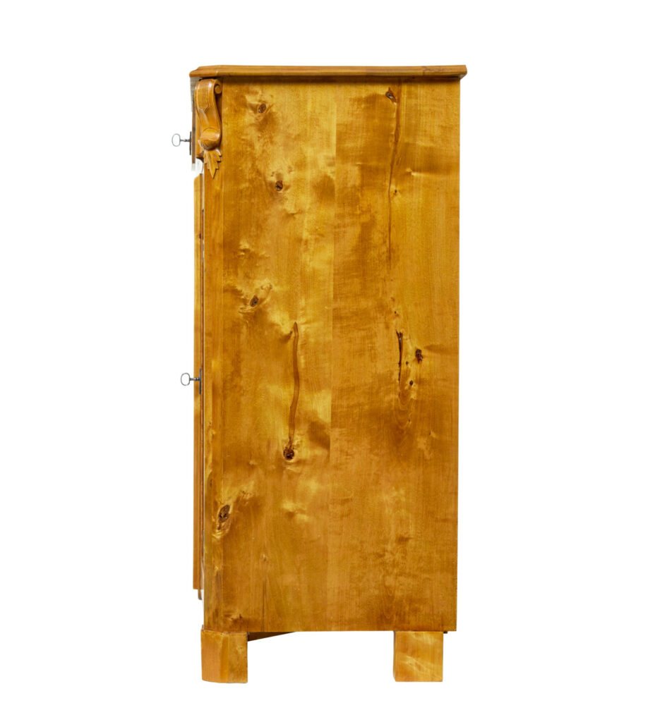 19th Century Swedish Tiger Birch Cupboard — image 2