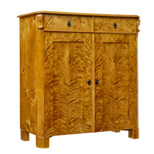 19TH CENTURY SWEDISH TIGER BIRCH CUPBOARD