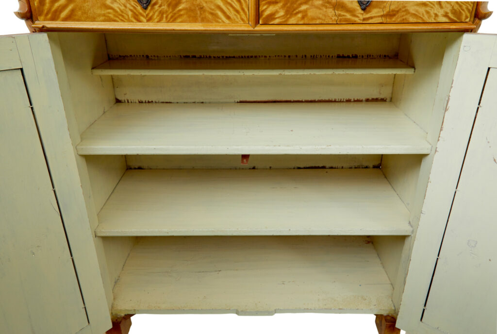 19th Century Swedish Tiger Birch Cupboard — image 9