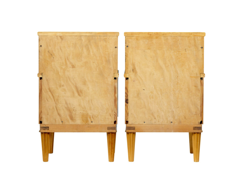 Pair of Mid Century Scandinavian Birch Bedside Cupboards — image 6