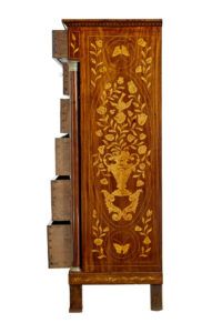 19th Century French Inlaid Mahogany 6 Drawer Inlaid Chest — thumbnail 11
