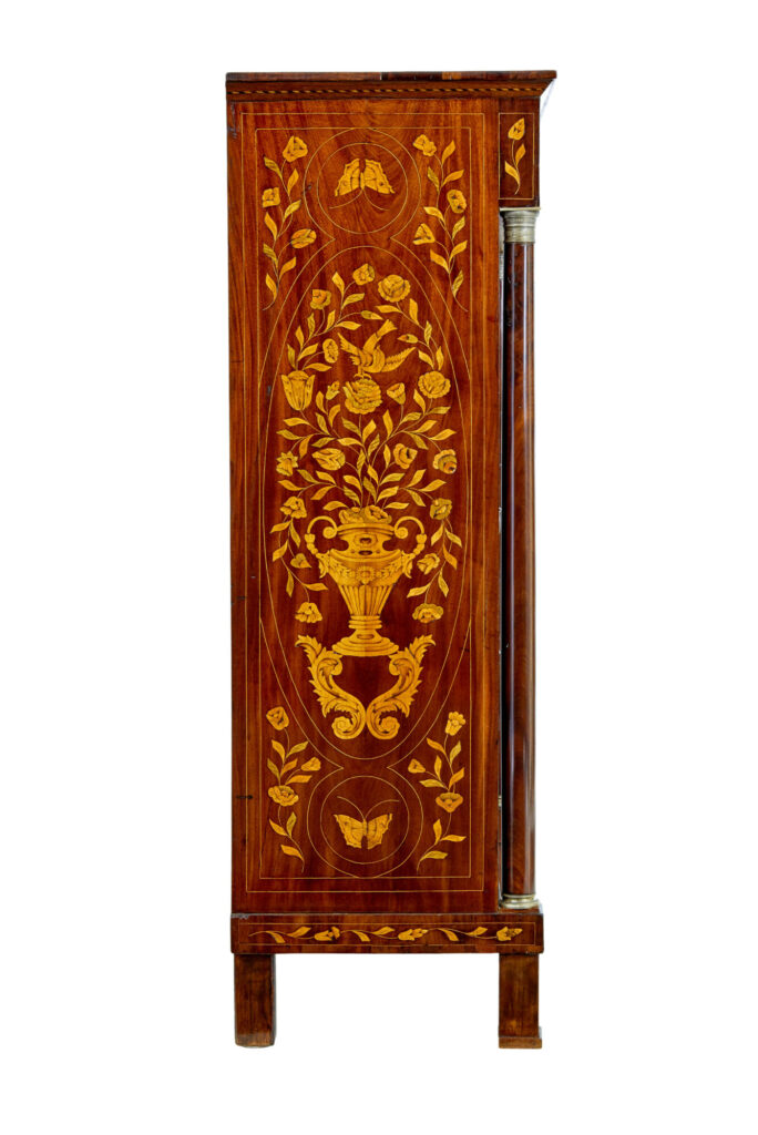 19th Century French Inlaid Mahogany 6 Drawer Inlaid Chest — image 9