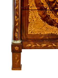 19th Century French Inlaid Mahogany 6 Drawer Inlaid Chest — thumbnail 3