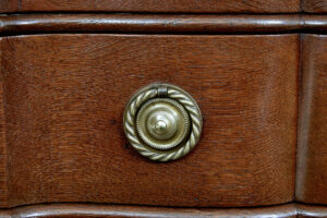 19th Century Shaped Front Oak Chest of Drawers — thumbnail 3