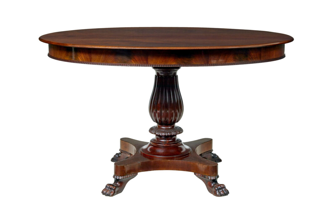 Carved 19th Century Oval Center Table — image 7