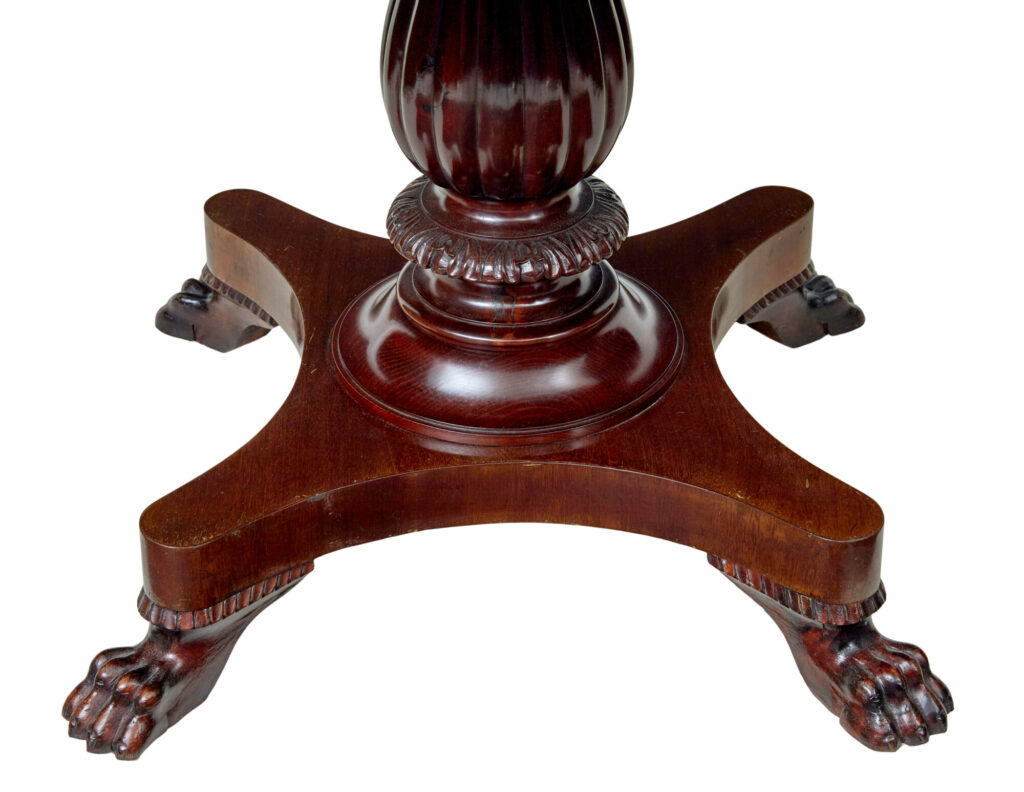Carved 19th Century Oval Center Table — image 6