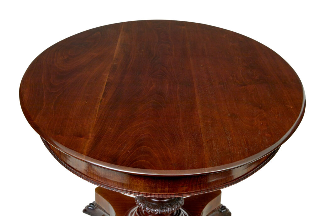 Carved 19th Century Oval Center Table — image 5