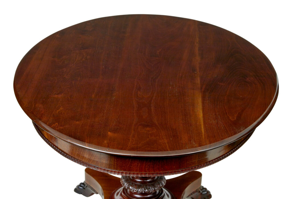 Carved 19th Century Oval Center Table — image 4