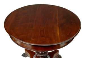 Carved 19th Century Oval Center Table — thumbnail 4