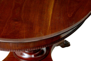 Carved 19th Century Oval Center Table — thumbnail 3