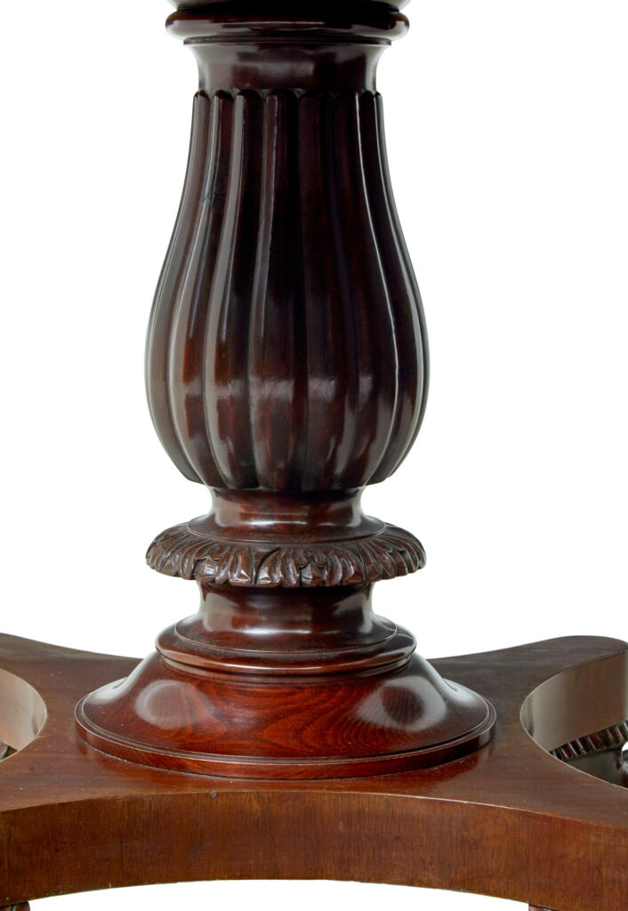 Carved 19th Century Oval Center Table — image 2