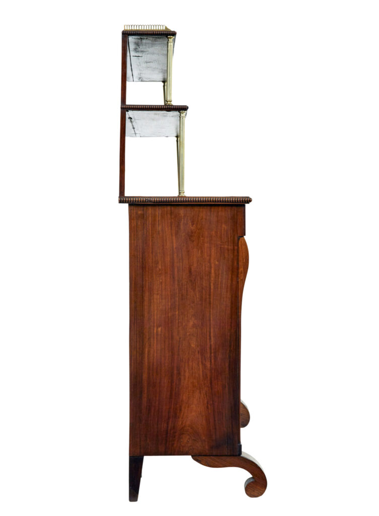 19th Century Regency Brass Inlaid Chiffonier Sideboard — image 6