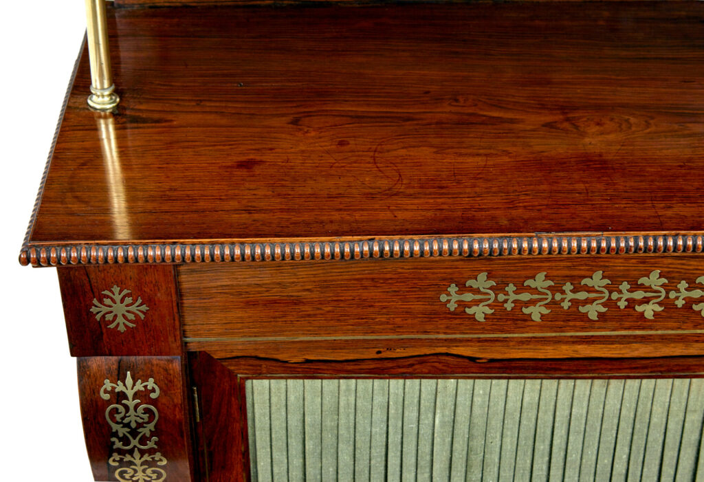 19th Century Regency Brass Inlaid Chiffonier Sideboard — image 2